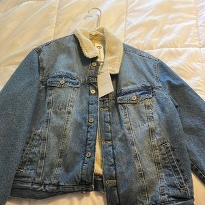 Kancan fleece lined jean jacket. Never worn Size XL